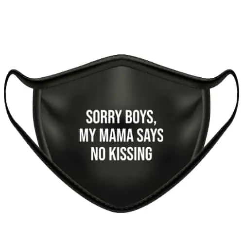 mondkapje sorry boys no kissing