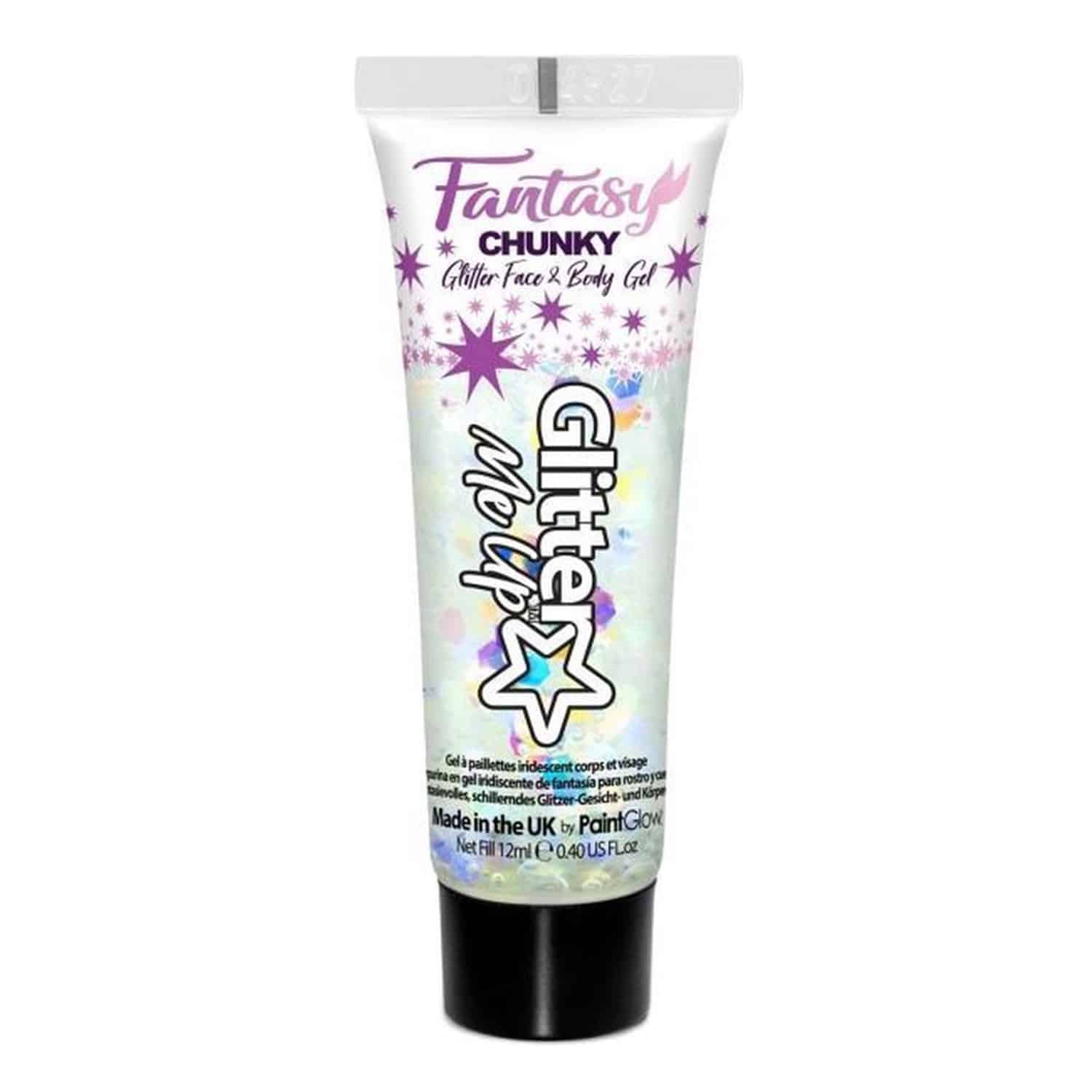 Paintglow Glitter Me Up Fantasy Chunky Glitter face & body gel - Unicorn Dreams Transparant - 12ml