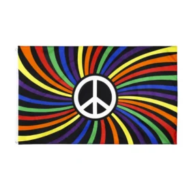 Regenboog vlag pride peace gestreept 90 x 150 cm