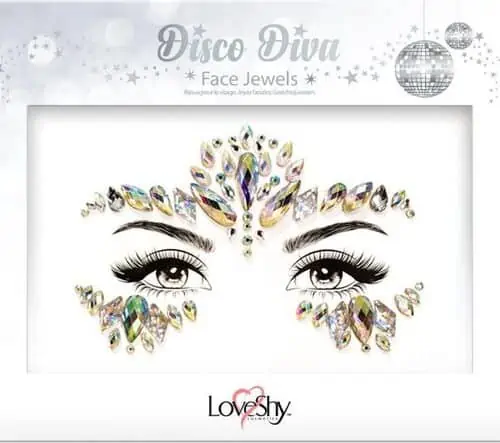 Festival gezicht steentjes - Disco Diva