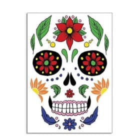 Plaktatoeage Halloween Dia de los Muertos