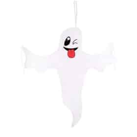 Hangdecoratie Halloween spookje 100 cm wit