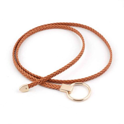 Gevlochten riem | Bruin