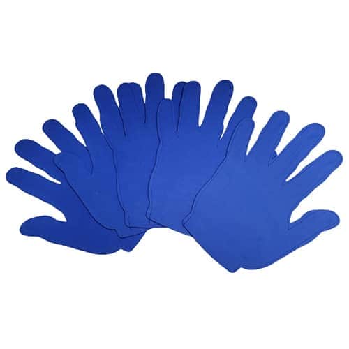 Foam hand zwaaihand blauw 5 stuks