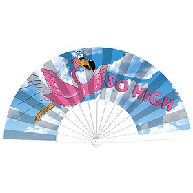 Deluxe festival handwaaier So high flamingo