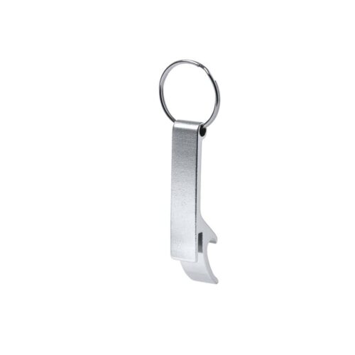 Flesopener sleutelhanger zilver