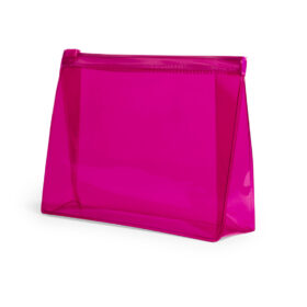 Toilettas transparant PVC roze