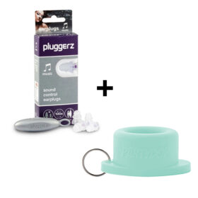 Pluggerz Music festival oordopjes + Universele Partydop mint groen