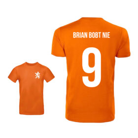 Unisex oranje T-shirt - Brian bobt nie
