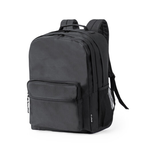 RPET rugzak met 5 vakken en een 15 inch laptopvak zwart