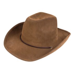 Cowboy hoed kunstleer bruin