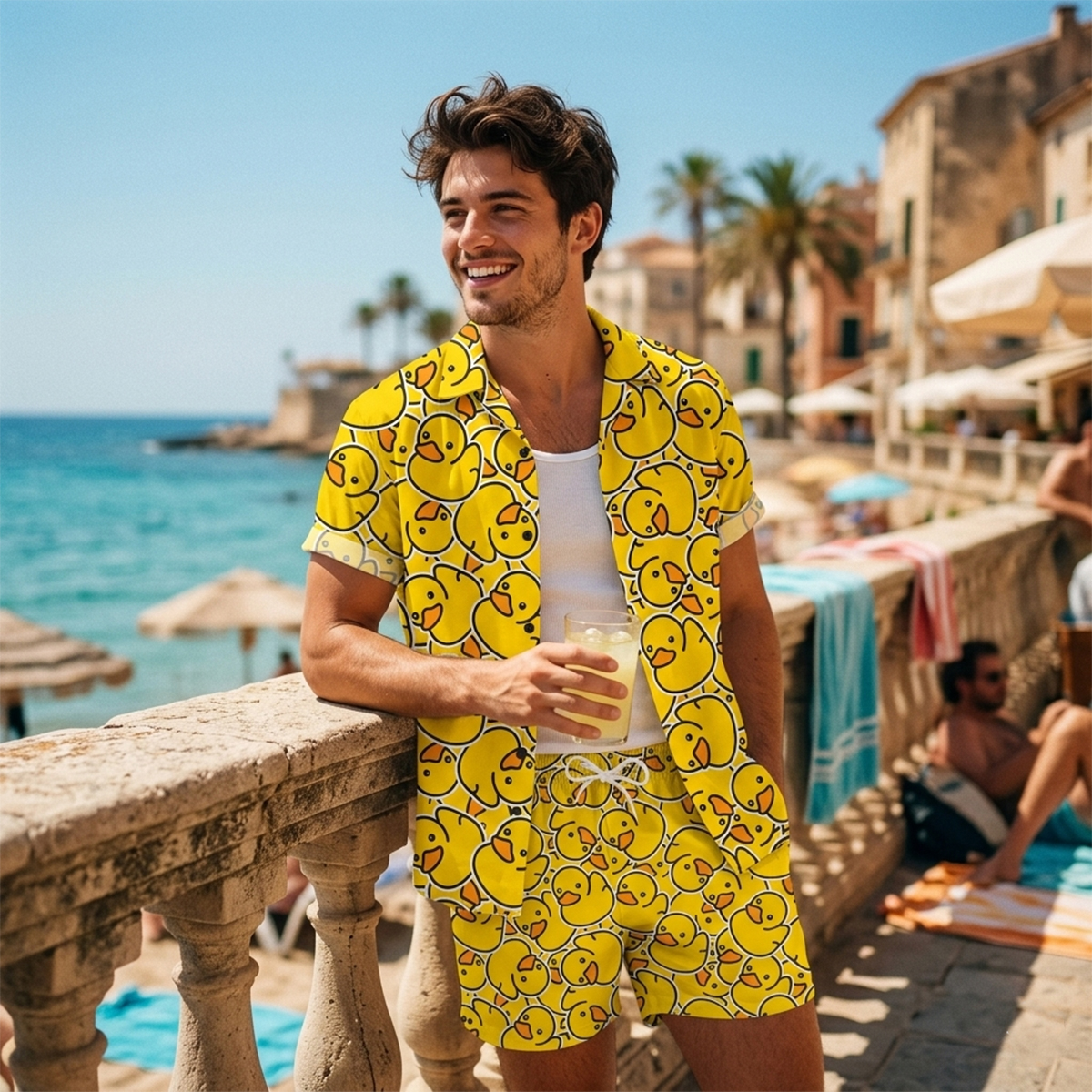 Hawaï blouse met badeendjes - Afbeelding 2