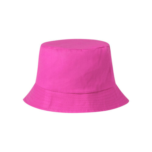 Bucket hat katoen fuchsia