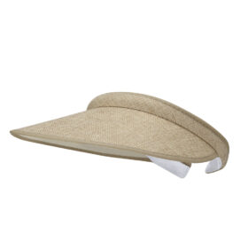 Zonneklep met stoffen bekleding bruin
