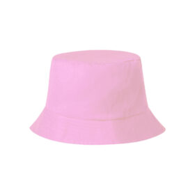 Bucket hat katoen roze