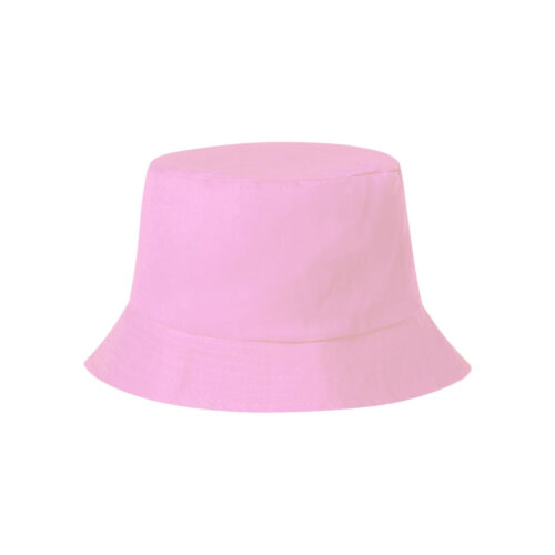 Bucket hat katoen roze