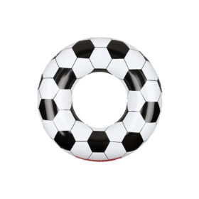 Voetbal zwemband 90 cm zwart/wit