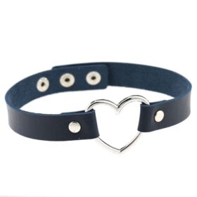 Choker met hartvormige ring zwart