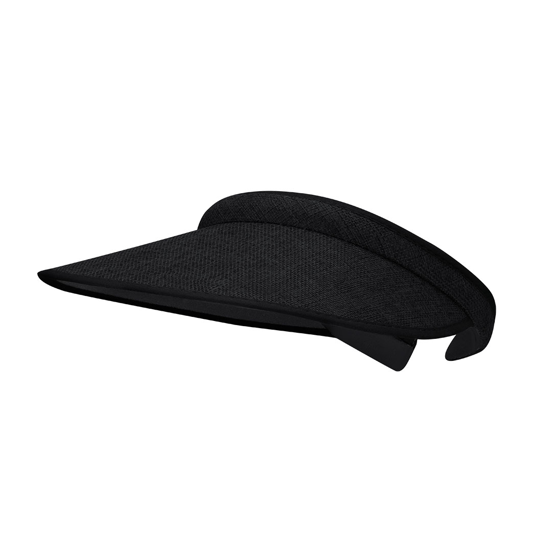 Zonneklep met stoffen bekleding zwart