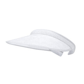 Zonneklep met stoffen bekleding wit