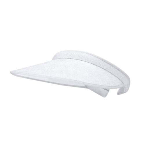 Zonneklep met stoffen bekleding wit