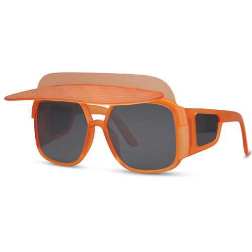 Zonnebril met zonneklep oranje