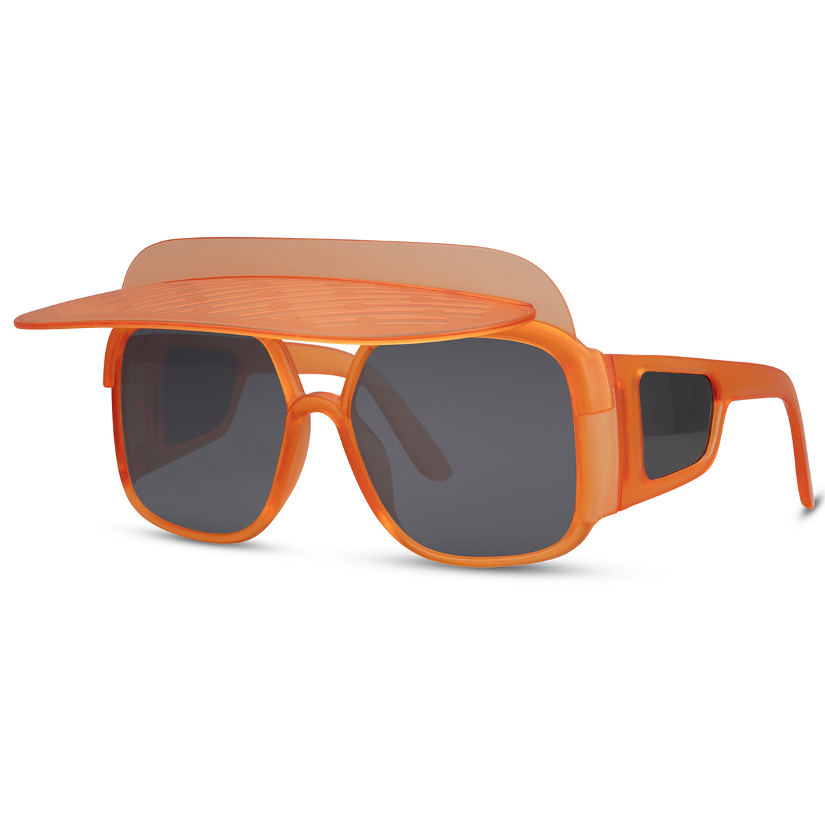 Zonnebril met zonneklep oranje