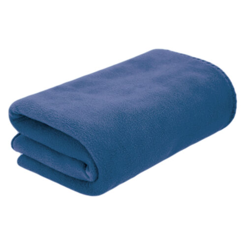 Polar fleece deken 150 x 120 cm donkerblauw