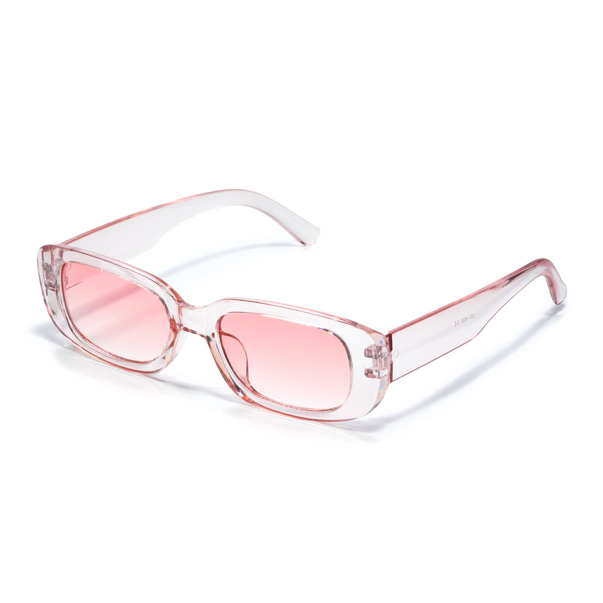 Partybril classic dik montuur - transparant roze