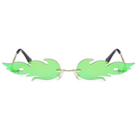 Vlammen partybril | groene lenzen