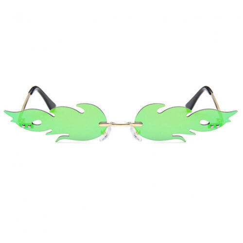 Vlammen partybril | groene lenzen
