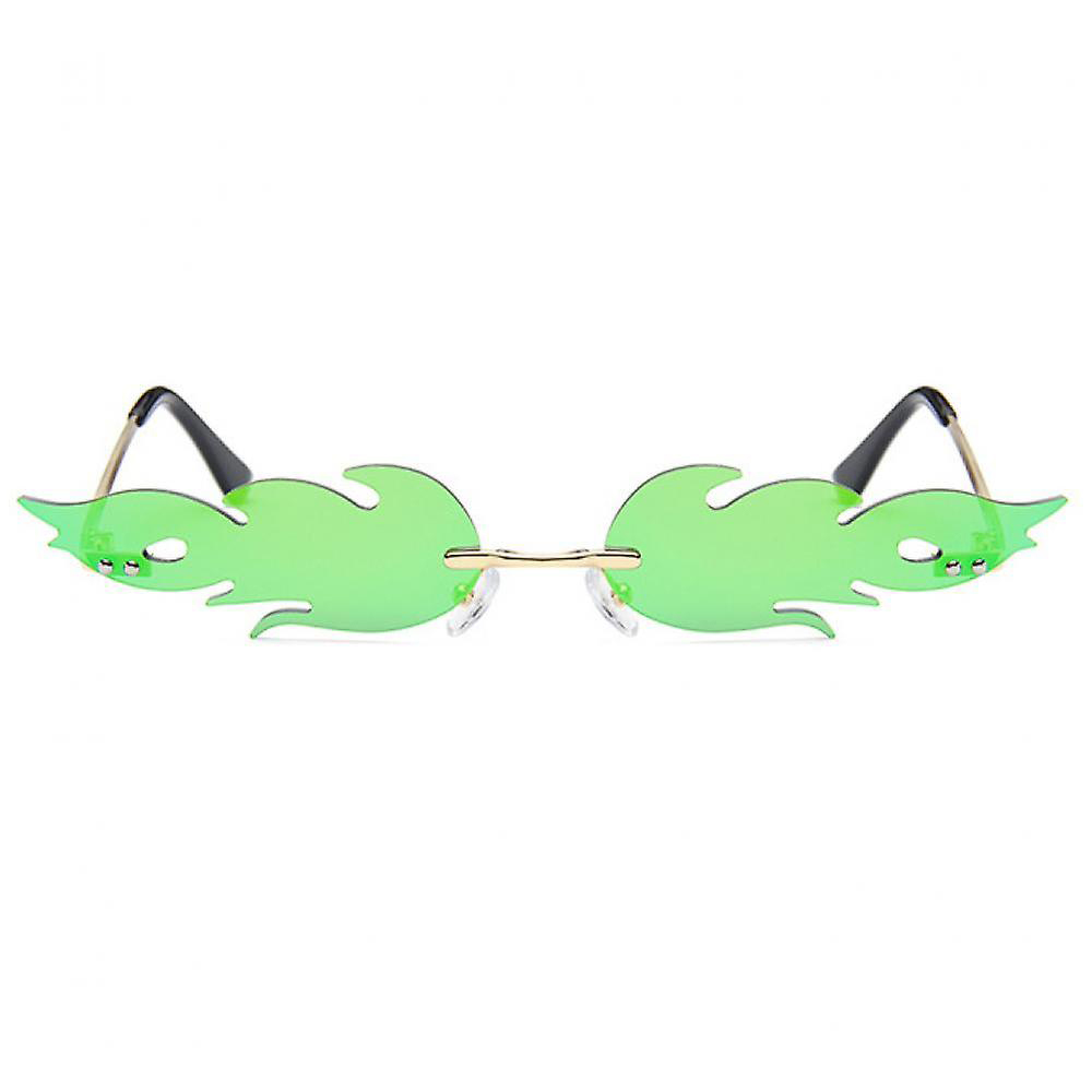 Vlammen partybril | groene lenzen