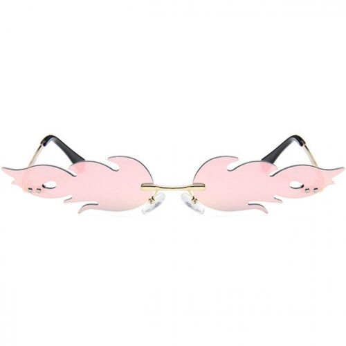 Vlammen partybril | roze lenzen