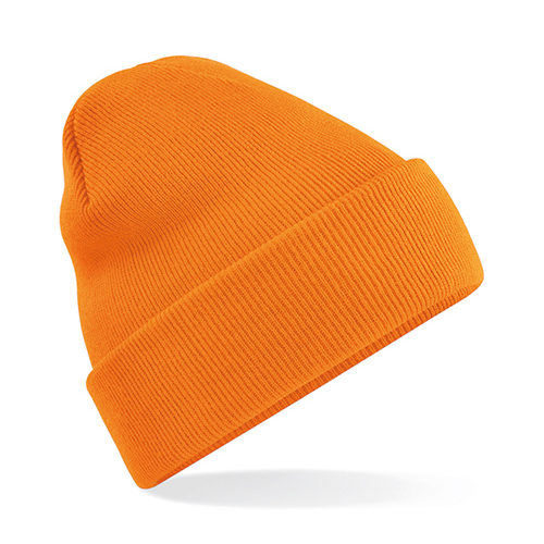 Gebreide muts polyester oranje