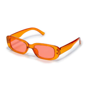 Partybril classic dik montuur - transparant oranje