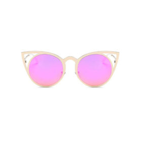 Ronde Partybril met kattenoortjes roze/goud