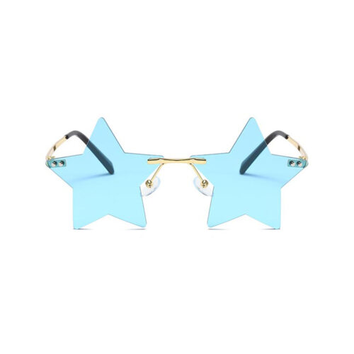 Partybril ster blauw