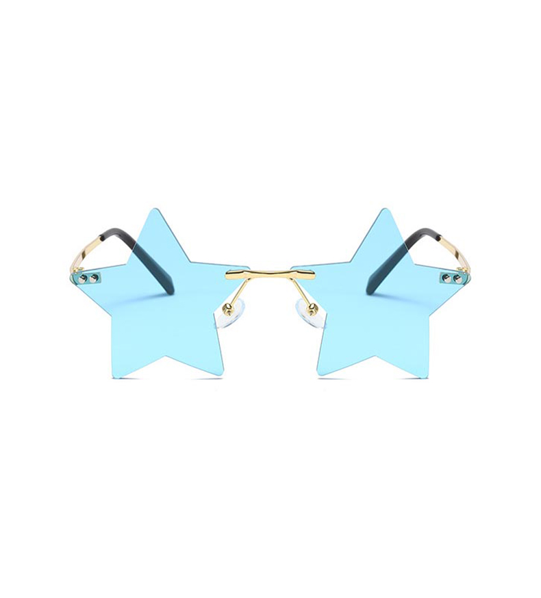 Partybril ster blauw
