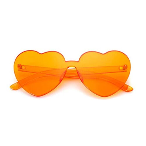 Hartjes partybril oranje