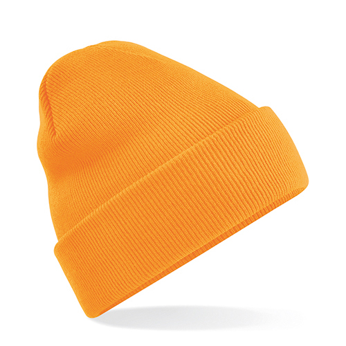Gebreide muts polyester fluorescerend oranje