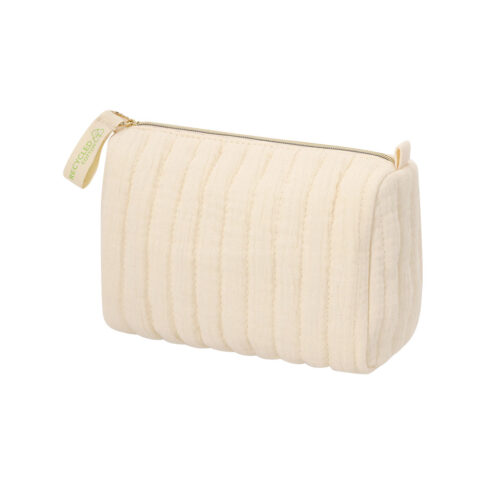 Toilettas / Etui van Gerecycled Katoen – Gewatteerd Design Met Voering – Met Rits
