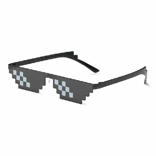 Thug life pixel partybril | zwart