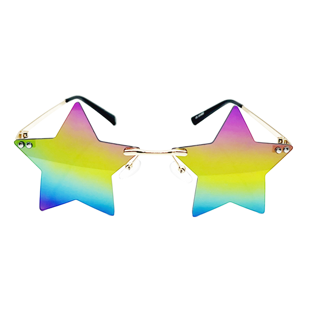 Partybril ster regenboog