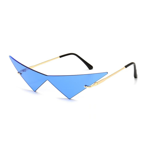 Partybril triangle donkerblauw