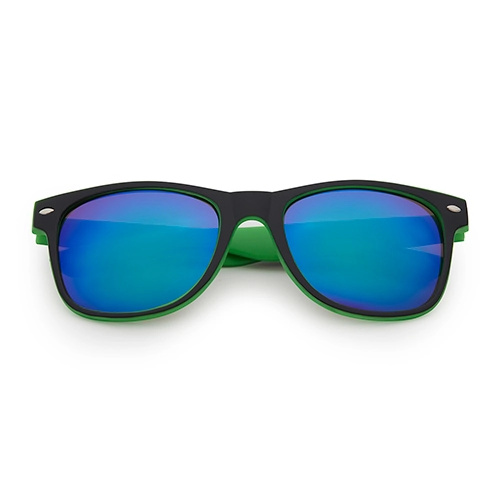 Classic partybril | groen-zwarte spiegel lenzen