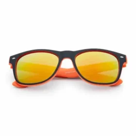 Classic colors partybril | oranje-gele spiegel lenzen