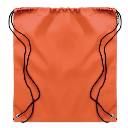 Oranje RPET gymtas - Sporttas rugzak met trekkoorden 36 x 40 cm