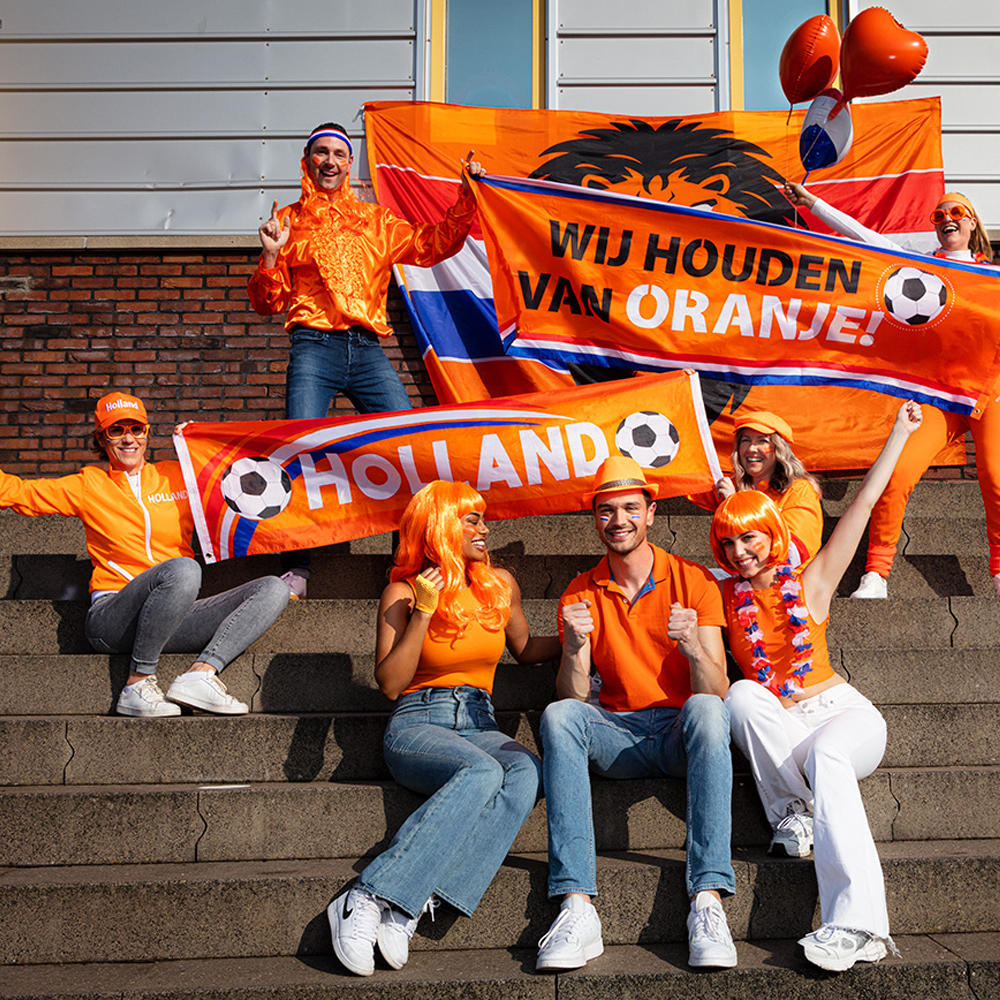 Reuzenvlag Brullende Leeuw – Oranje supportersvlag - 200 x 300 cm - Afbeelding 4