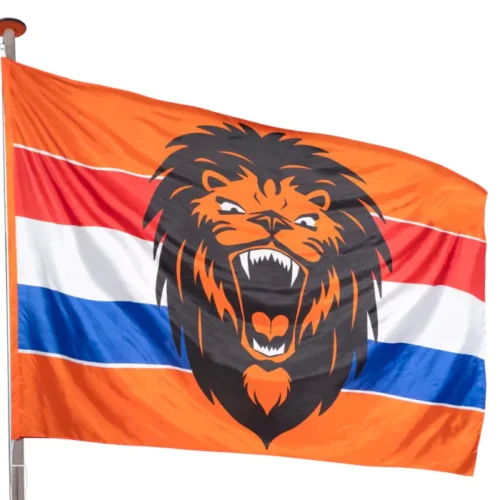 Reuzenvlag Brullende Leeuw – Oranje supportersvlag - 200 x 300 cm