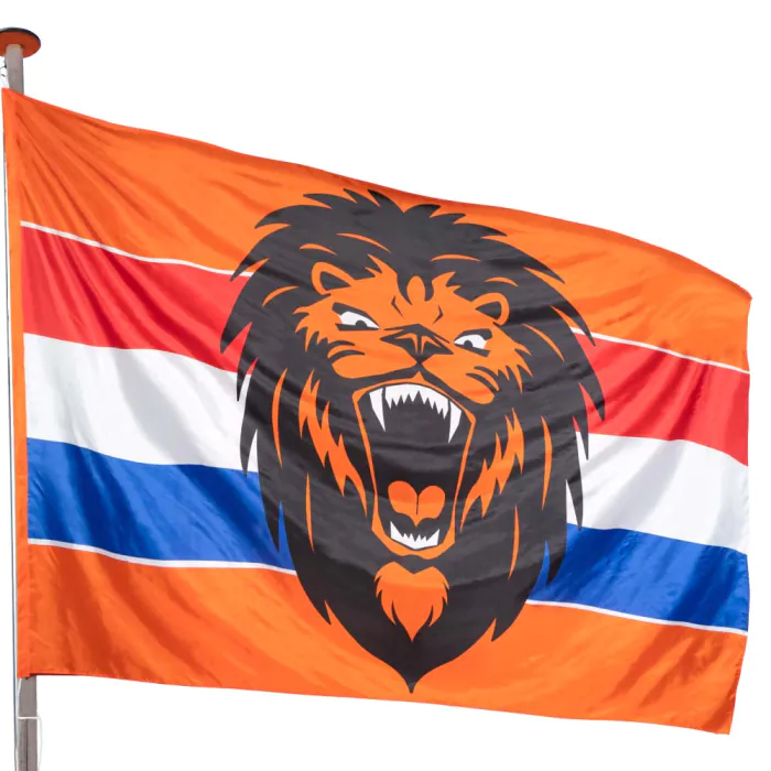 Reuzenvlag Brullende Leeuw – Oranje supportersvlag - 200 x 300 cm